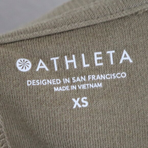 Athleta XS Olive & Cream Dip-Dye Crewneck Sweatshirt - Picture 3 of 3